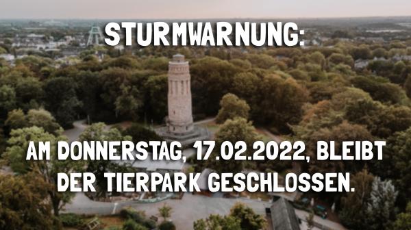 Sturmwarnung: Tierpark bleibt am 17.02.2022 geschlossen